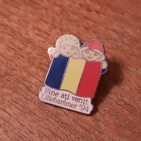 Flagg-pins Romania OL-Lillehammer 1994