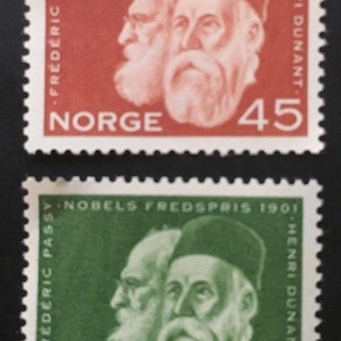 Norge 1961 Nobels Fredspris NK 504-505 Postfrisk