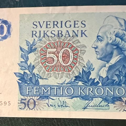 SVERIGE.  50 KRONER 1981 L.  KVALITET 0/01