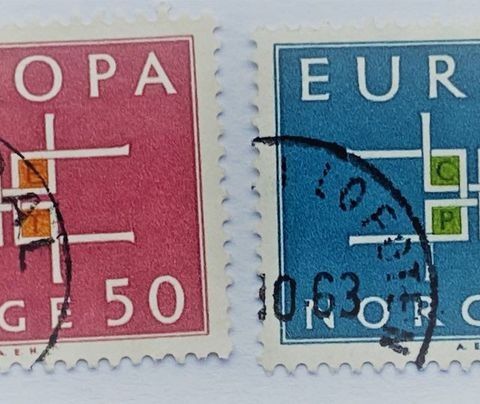Norge 1963 Europa III NK 540-541 Stemplet