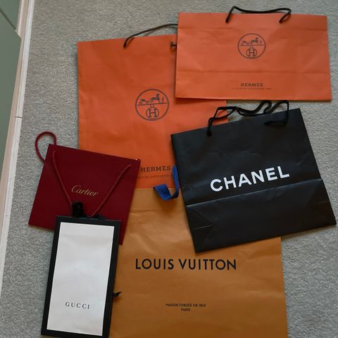 Hermes, LV, Cartier, Gucci, BVLgari, Chanel poser