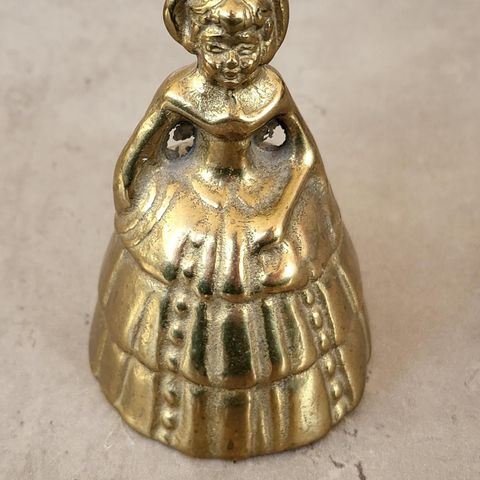 Vintage Brass Bell Lady figur