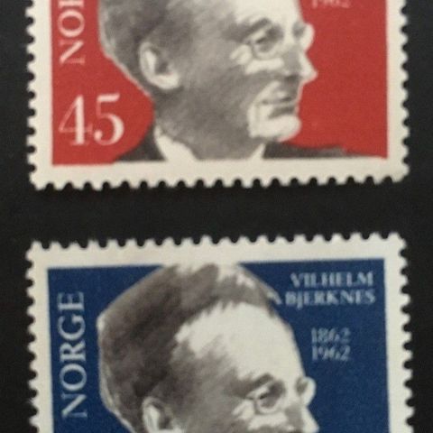 Norge 1962 Vilhelm Bjerknes NK 506 - 507 Postfrisk