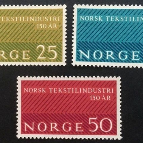 Norge 1963 Tekstiljubileum NK 542-544 Postfrisk