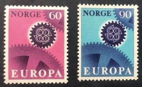 Norge 1967 Europa VII NK 589 - 590 Postfrisk