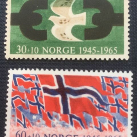 Norge, 1965 20 års-dagen for Frigjøringen NK 562 og 563. Postfrisk