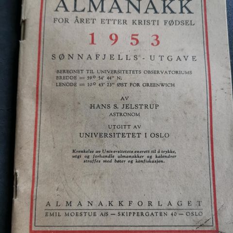 ALMANAKK 1953