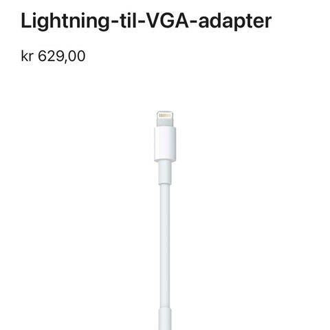 Oroginal Apple Lightning-til-VGA-adapter