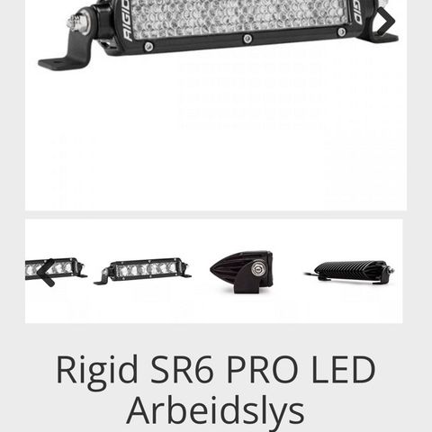 Rigid SR6 PRO Arbeids / ryggelys / ekstralys til bil / båt / mc / traktor