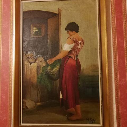 Gammel maleri N. Berg 1913