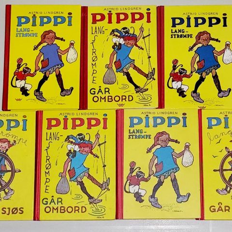 8 PIPPI BØKER.ASTRID LINDGREN.