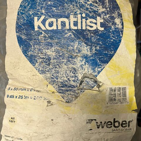 weber kantlist 5x50mm. 8ruller a 25 meter