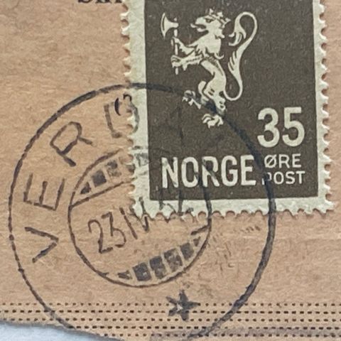 Norge 1934 Løve II NK 149 Pent stempel VERDAL 23 IV 32