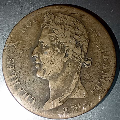 Martinique og Guadeloupe (Frankrike) H 5 centimes 1827 NY PRIS