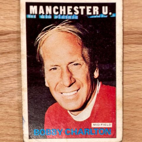 Bobby Charlton Manchester United A&BC fotballkort 1972 - SJELDENT