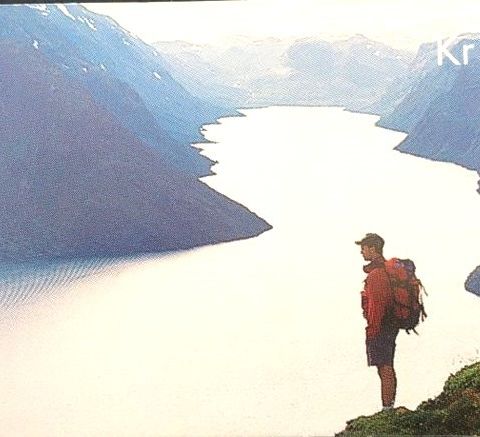 Norge 1996  FH 90  Turistmerker III  Besseggen   NK 1257- 8 merker  Stemplet