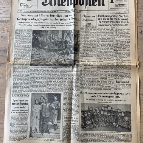 Aftenposten A 09.06.1945: Alt om dødsferden med båten Good Hope og skjebnen