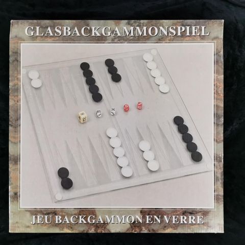 Backgammon i glass