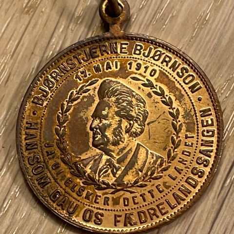 17. mai medalje 1910 Bjørnson og Nordraak