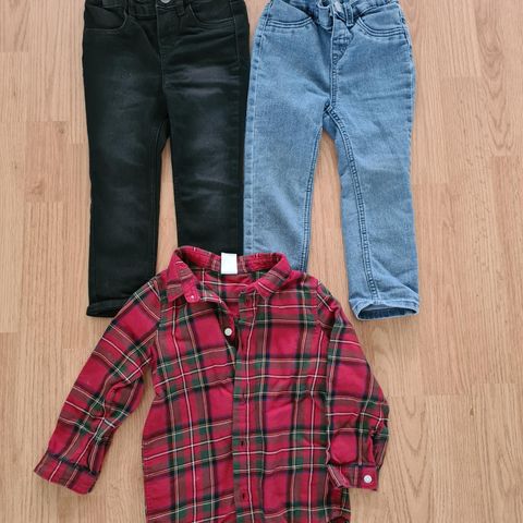 Jeans og skjørt, str. 92, H&M