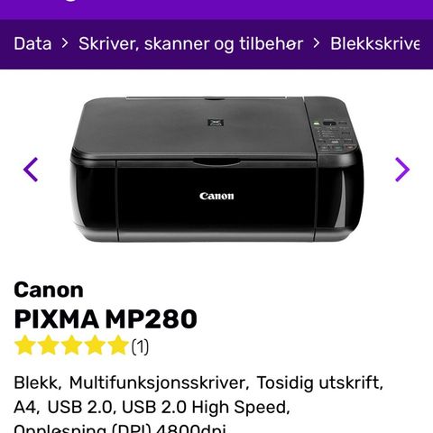 Canon Pixma MP 280 printer