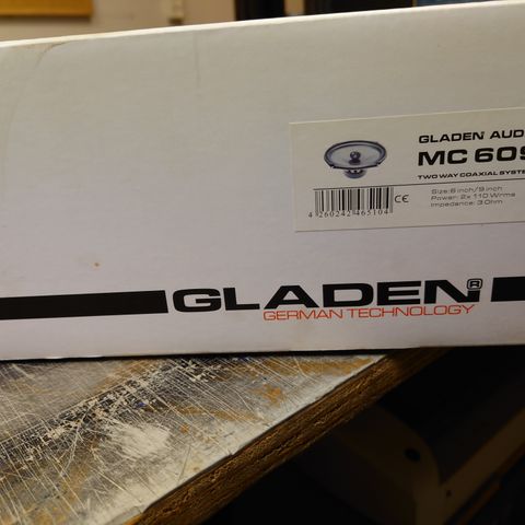 Høyttalere Gladen MC 609