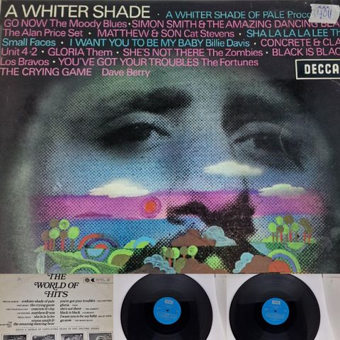 VINTAGE/RETRO LP-VINYL (ALBUM) "A WHITER SHADE/THE WORLD OF HITS 1968"