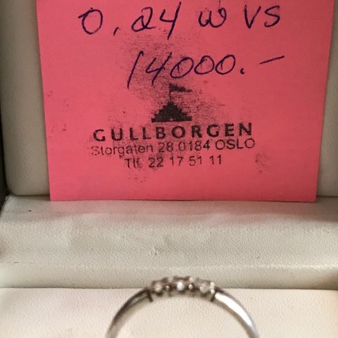 Diamantring 0,25 ct. W. VS