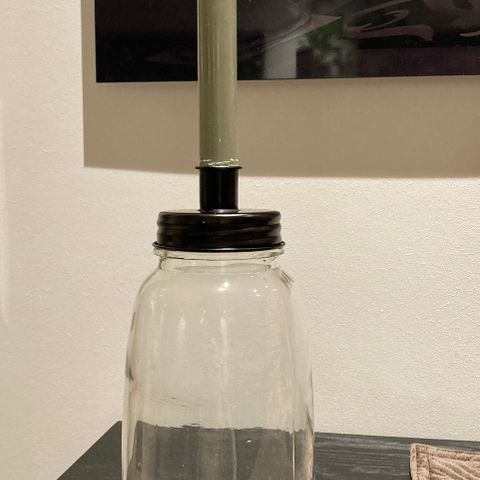 Dekorglass med lysestake