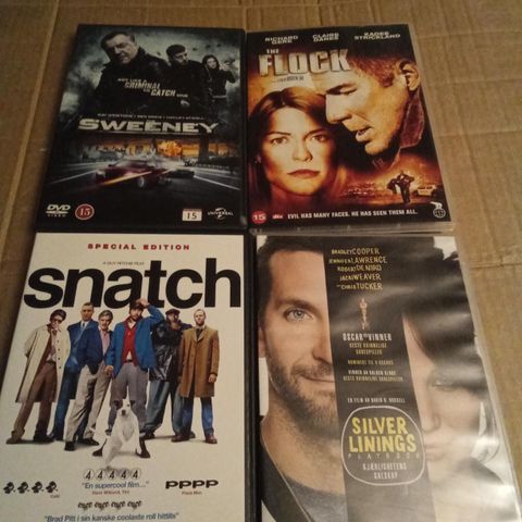 Silver Linings  - Sweeney. - -Snatch - Ninth Gate.   Norske tekster