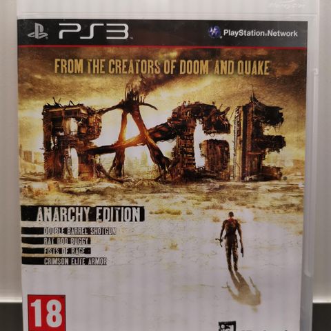 RAGE Anarchy Edition PS3 Playstation 3