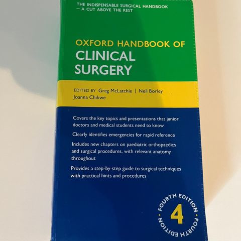 Oxford handbook of clinical surgery 4th edition