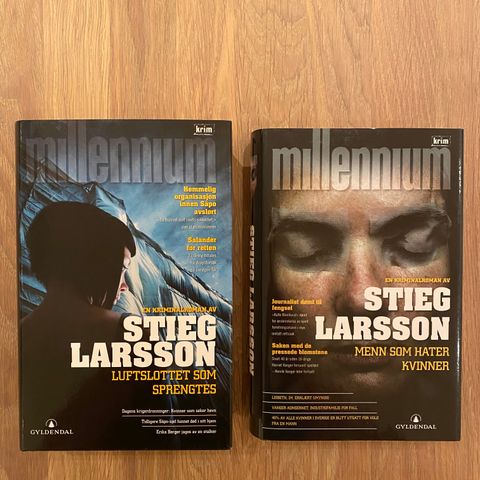 Krimbøker - Stieg Larsson, Ken Follett, Jan Guillou, Andre Bjerke m.fl.