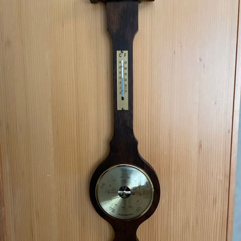 Barometer/hygrometer/termometer -  palisander   treverk - NY PRIS