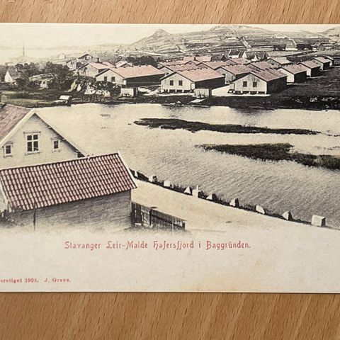 Stavanger. Leir-Malde Hafersfjord (Hafrsfjord) (1903) - reproduksjon