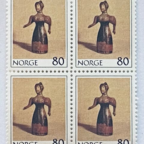 Norge 1978 Leketøy i tre NK 835 4-blokk Postfrisk