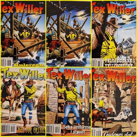 TEX WILLER NR. 556-558-559-560-561 SELGES SAMLET