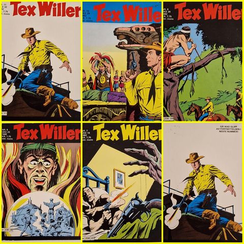 TEX WILLER NR. 7-8-9-10-11 (1982) SELGES SAMLET