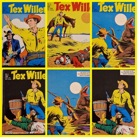 TEX WILLER NR. 1-2-3-4 (1983) SELGES SAMLET