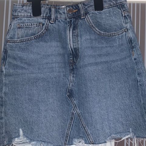 Blått Denim Skjørt (S)🌟