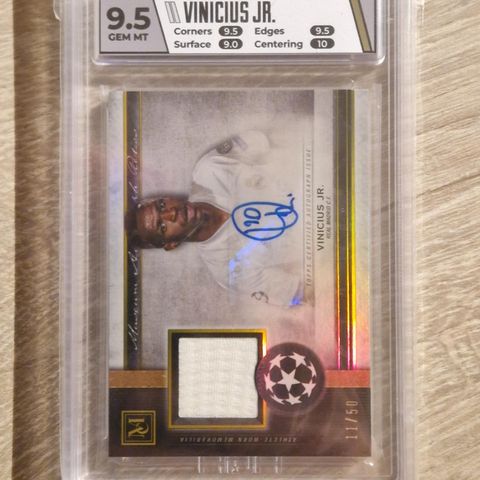 Gradert Vinicius jr Auto Nummerert 11/50 2020-21 Topps Museum