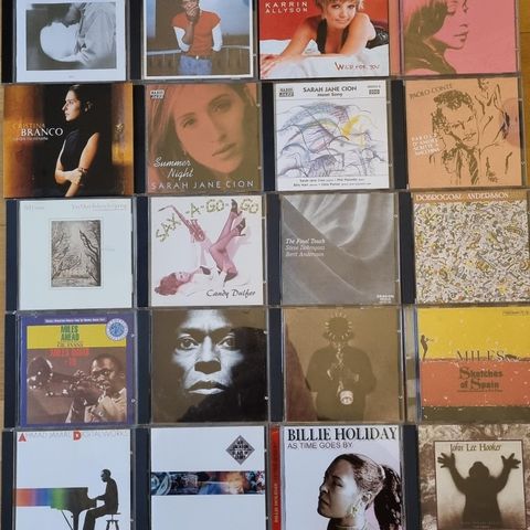 CD'er, jazz, diverse artister, lite brukt, ulike priser, kr. 30 - 160