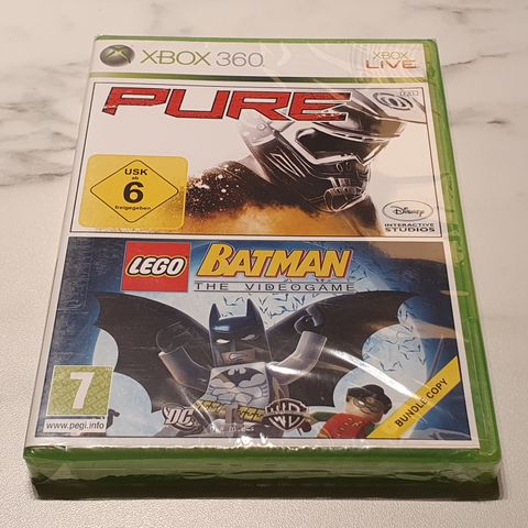 PURE + LEGO Batman : The Videogame (forseglet) - til XBOX 360