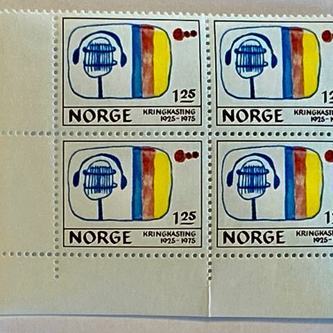 Norge 1975 Norsk Rikskringkastning  NK 760 4-blokk Postfrisk