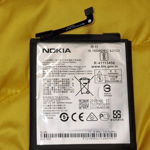 Genuine Original Nokia 4.2 batteri WT330 (TA-1157), 3000 mAh. Som nytt.