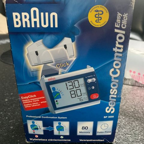 Braun SensorControl EasyClick BP3550 Helt ny til salg