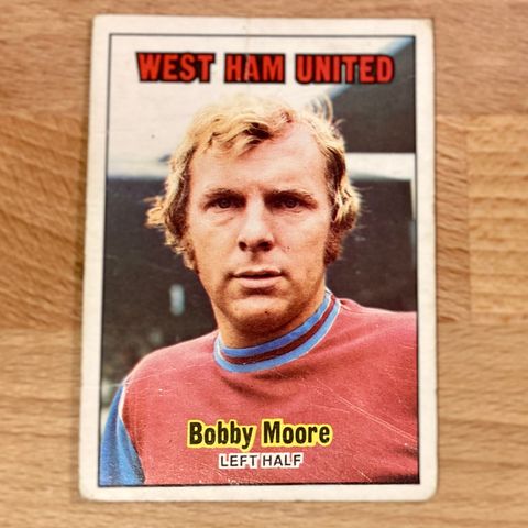 Bobby Moore West Ham England A&BC fotballkort 1970 - SJELDENT!