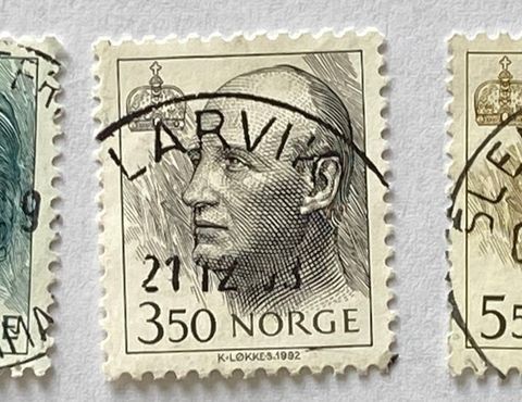 Norge 1993 Kong Harald og Dronning Sonja NK 1165-1167 Stemplet