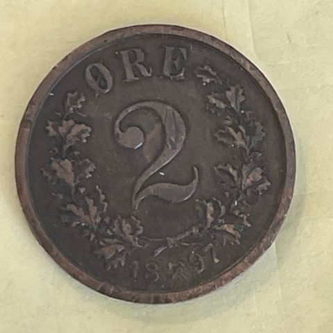 2 øre 1897 Oscar II