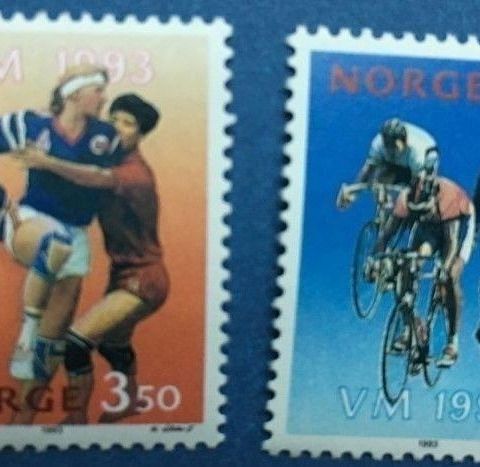 Norge 1993 Sportsutgaver VM'93. NK 1178 og NK 1179. Postfrisk